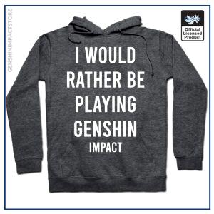 I would rather be playing Genshin Impact shirt sticker gift