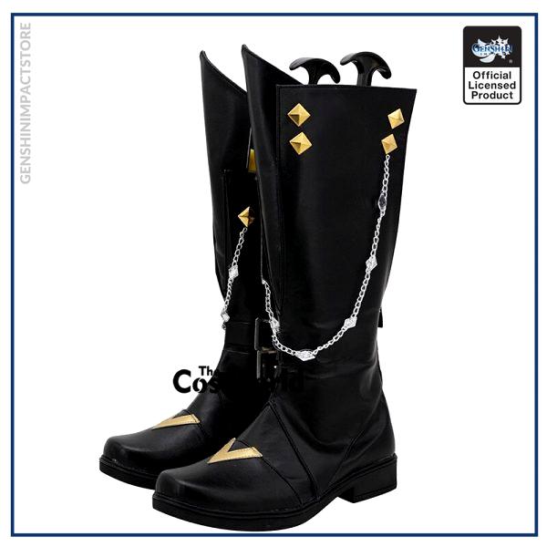 Genshin Impact Liyue Harbor Tartaglia Games Customize Cosplay Low Heels Shoes Boots 3 - Genshin Impact Store