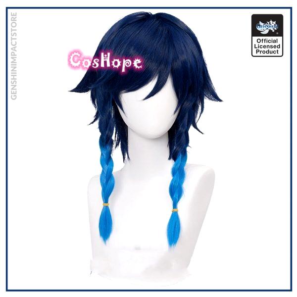 Genshin Impact Venti Cosplay Unisex 50cm Blue Wig Cosplay Anime Cosplay Braid Wigs Heat Resistant Synthetic 1 - Genshin Impact Store