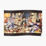 Genshin Impact Characters Having Dinner  Poster RB1109 product Offical Genshin Impact Merch