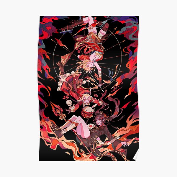 pyro chaos trio Poster RB1109 product Offical Genshin Impact Merch