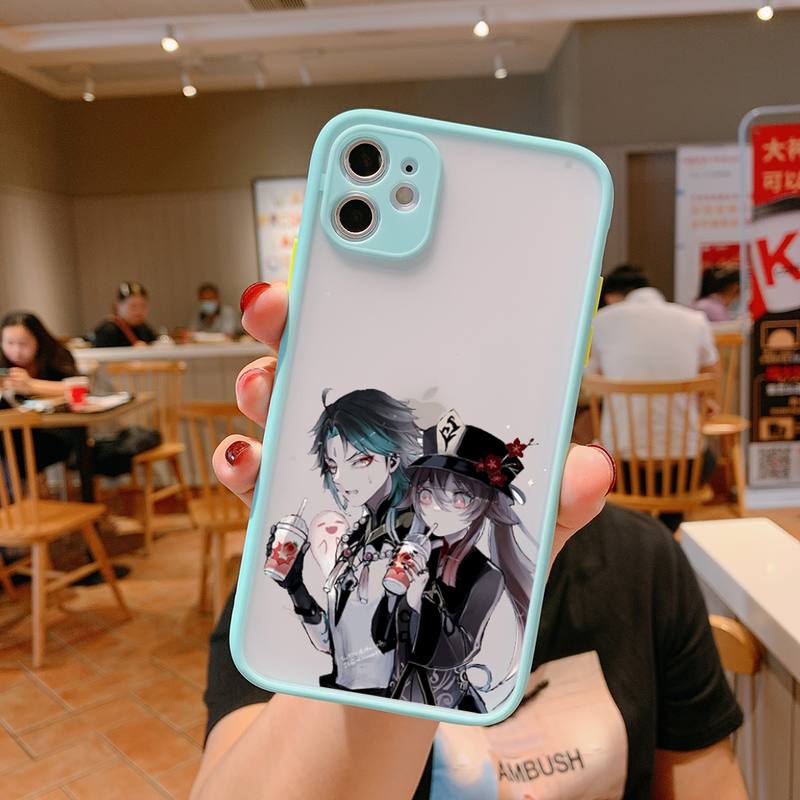 Xiao Genshin Impact Matte Shockproof Phone Case For iPhone 12 11 Pro XS Max XR X 8 7 Plus Camera Protection Bumper cover