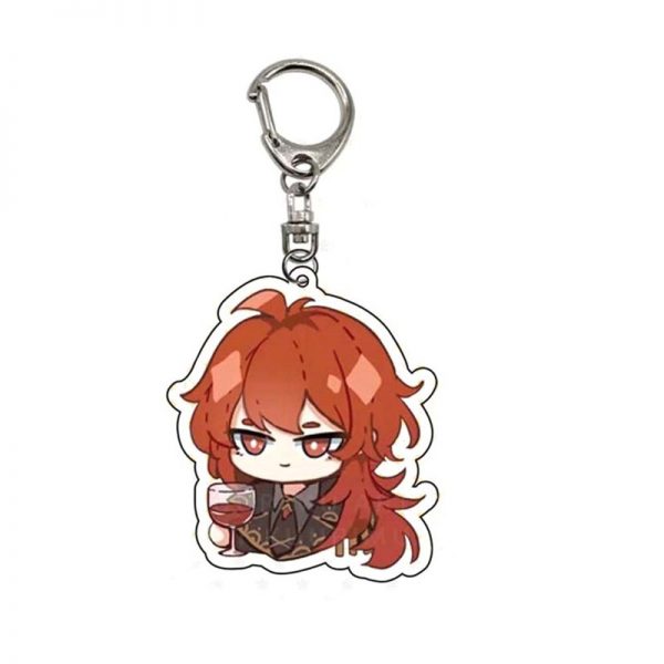 Cute Genshin Impact Diluc Ragnvindr Anime Acrylic Keychains Accessories Car Bag Pendant Key Ring Cosplay Gifts 800x800 1 - Genshin Impact Store