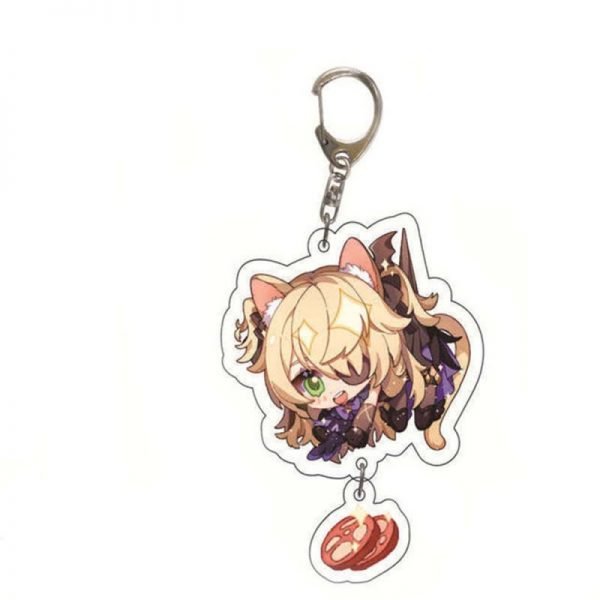 Cute Genshin Impact Fischl Cosplay Acrylic Keychain G Shaped Buckle Accessories Bag Car Pendant Key Ring Game Fans Gift 800x800 1 - Genshin Impact Store