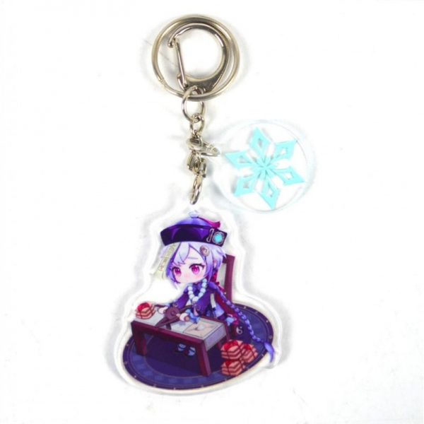 Cute Genshin Impact Qiqi B Anime Acrylic Keychain For Women Accessories Bag Pendant Key Ring Girl Gift 800x800 1 - Genshin Impact Store