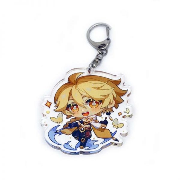 New Genshin Impact Aether Figures Acrylic Keychain G Shaped Buckle Accessories Cute Bag Car Pendant Key Ring Game Fans Gift 800x800 1 - Genshin Impact Store