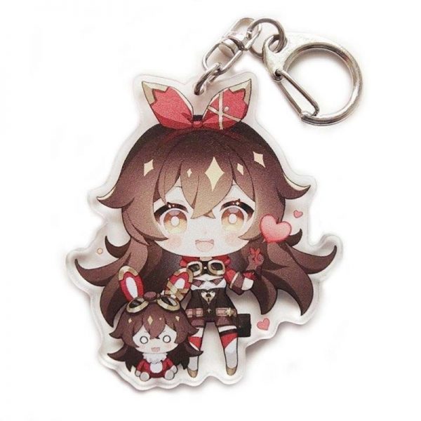 New Genshin Impact Amber Figures Acrylic Keychain G Shaped Buckle Accessories Cute Bag Car Pendant Key Ring Game Fans Gift 800x800 1 - Genshin Impact Store