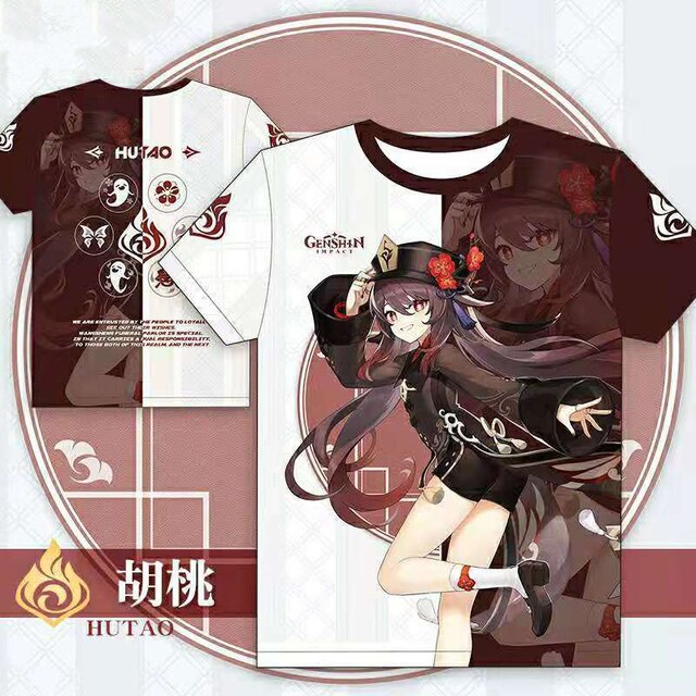 Genshin Impact 3D Print T Shirts Anime Game Kawaii Girls Streetwear Keqing Xiao Men Women Oversized 14.jpg 640x640 14 - Genshin Impact Store