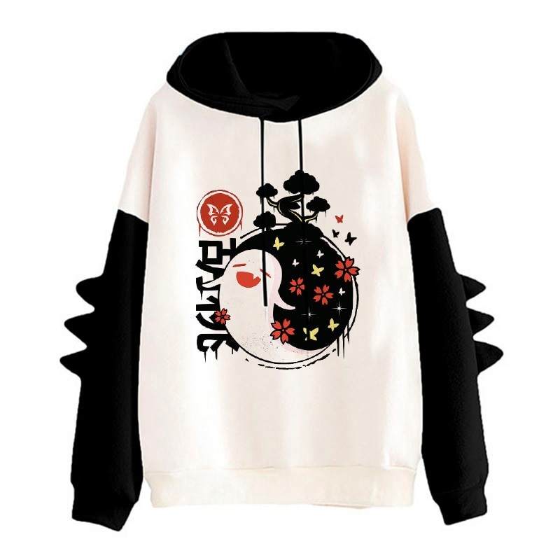 Sweatshirt Xiao Genshin Impact Hoodie Kawaii Cartoon Harajuku Genshin Streetwear Hu Tao Graphic Hoody Unisex Sweatshirts - Genshin Impact Store